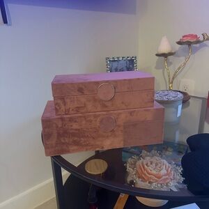 Velvet Jewelry Box in Mauve